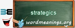 WordMeaning blackboard for strategics